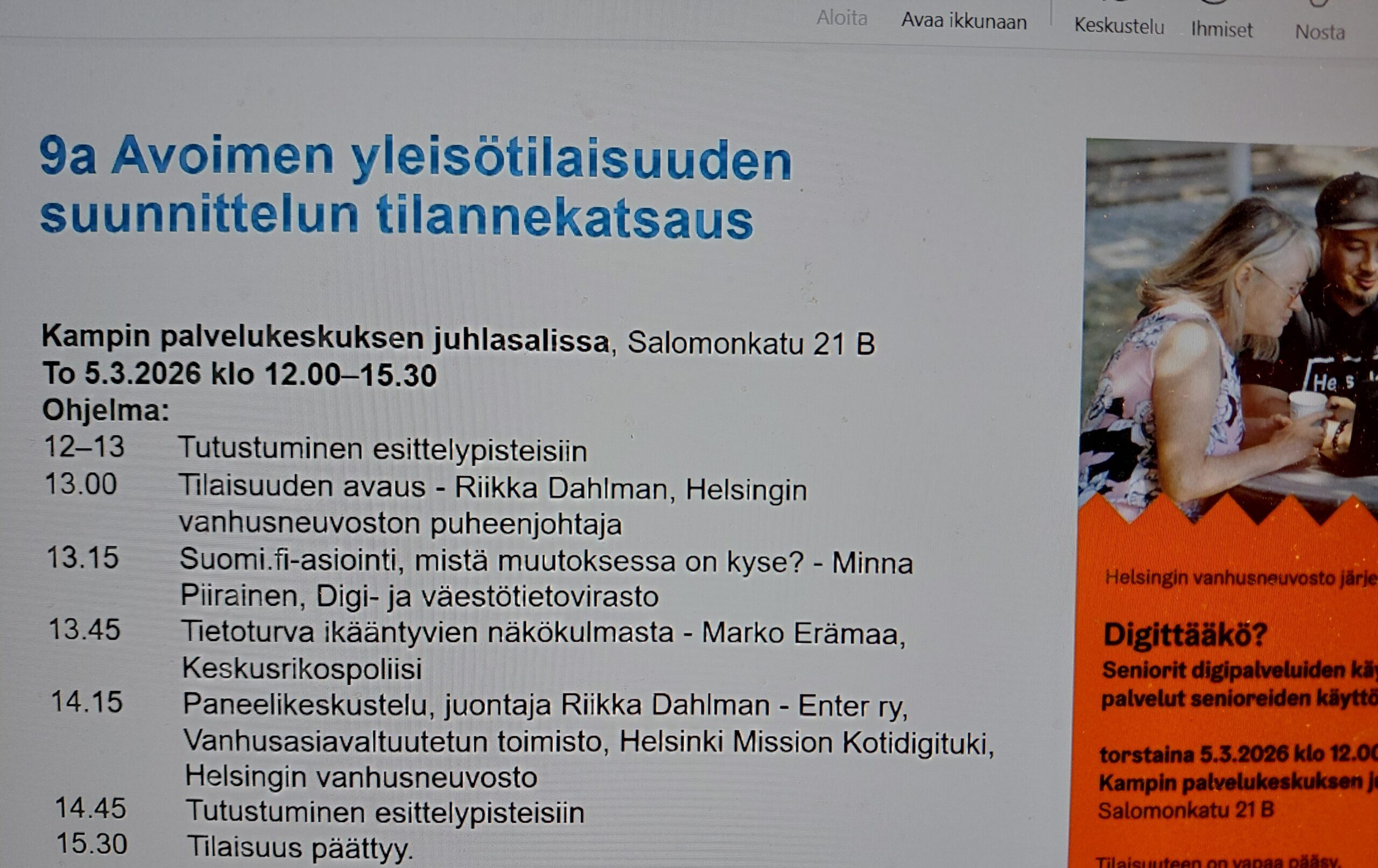 Helsingissä tapahtuu  ja Helsinki neuvoo vuonna 2026